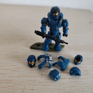 HALO MEGA CONSTRUX INFINITE BLUE UNSC SPARTAN CQC with Exchangable Armors Heads - Picture 1 of 3