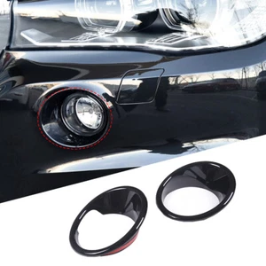 Gloss Black Front Fog Lamp Cover Fog Light Syling Trim For BMW X5 F15 2014-2018 - Picture 1 of 6