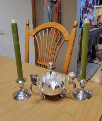 Juego de candelabros preludio vintage internacional plateado  Foto 1 de 4