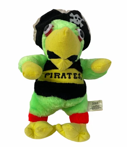 Vintage 1993 BJ Toys Plush Pittsburgh Pirates Pirate Parrot 12” Rare HTF Morila Cover