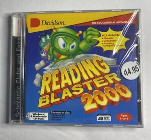 Davidson Reading Blaster 2000 ages 6-9 CD-ROM Sealed Phonics Vocab Reading Comp - Picture 1 of 2