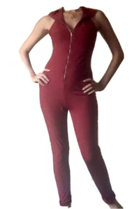 Neu mit Etikett Shop Neu mit Etikett Stretch-Overall Reißverschluss sexy hinten offen kirschfarben Größe 4/6 - Bild 1 von 8