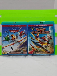 DISNEY PLANES & PLANES 2 FIRE & RESCUE DOUBLE FEATURE BLU RAY - Picture 1 of 11