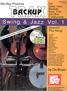 MEL BAY PRESENTS BACKUP TRAX SWING & JAZZ VOL. 1 BOOK/CD GUITAR VIOLIN FLUTE TAB - Picture 1 of 2