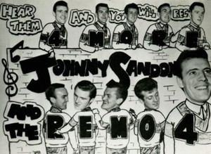 JOHNNY SANDON & THE REMO FOUR : small original UK Promotion Card : Beat MOD