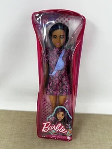 Barbie Fashionistas Doll #143 with Pink Snake Print Dress Brand New In Package - Picture 1 of 4