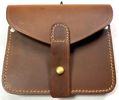 WWI FRENCH M1905/15 LEBEL RIFLE LEATHER AMMO POUCH-BROWN - Image 1 of 3