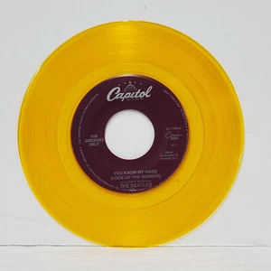 THE BEATLES Let It Be / You Know My Name 7" Yellow Colored NM Vinyl JUKEBOX 45 - Imagen 1 de 2