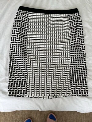BNWT Moda At George Black White Print  Skirt Size 16 Monochrome - Image 1 of 4