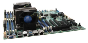 Intel S2600CW2R Dual Sockel 2011-v3 Serverboard inkl. 2x CPU-Lüfter - Photo 1/5