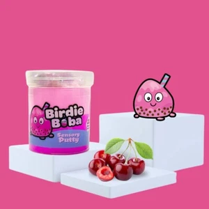 Birdie Boba - Cherry Scented - Premium Sensory Putty - Butterslime Texture - Picture 1 of 3
