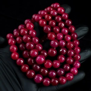 4 Strand Wonderful 993.00 Cts Pink Ruby Beaded Best Jewelry Necklace VK 04 E669 - Picture 1 of 3