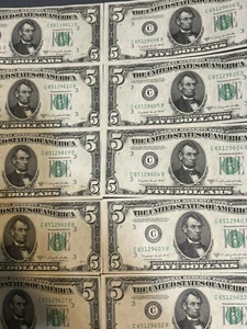 FR. 1961 E $5 1950 Federal Reserve Note PHILADELPHIA E-A Block Wide 2 Choice CU - Picture 1 of 4