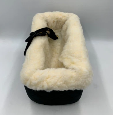 Pottery Barn Pet Console Faux Fur Sherpa Car Seat Black Small 15" L #9980T - Image 1 of 4