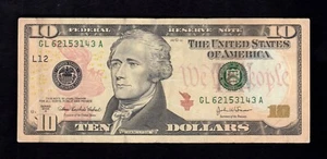 F.C. ESTADOS UNIDOS UNITED STATES , 10 $ 2004 , MBC- ( VF- ) , ROTURA , P.520 . - Picture 1 of 2