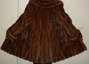 Chaqueta de piel de visón de caoba talla 2-4 ENVÍO GRATUITO solo cortador artesanal - Imagen 1 de 10