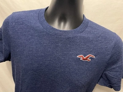 Hollister  T-Shirt Mens Sz Small Blue Short Sleeve Crew neck Red Logo B6 - Image 1 of 4