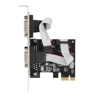 PCI-E PCI Express To Dual Serial DB9 RS232 2 Port Controller Adapter Card NEW - Afbeelding 1 van 7