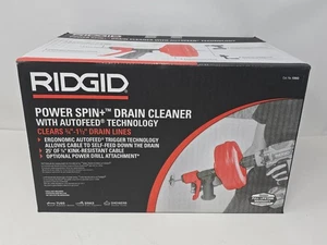 RIDGID Power Spin+ Drain Cleaner w/ Autofeed 57043 for ¾" - 1½" Drain Lines, NEW - Picture 1 of 7