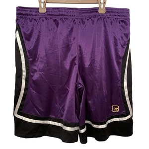 AND1 Basketball Shorts Mens Size 2XL 11” Inseam NEW Purple Gold White Black - Picture 1 of 7