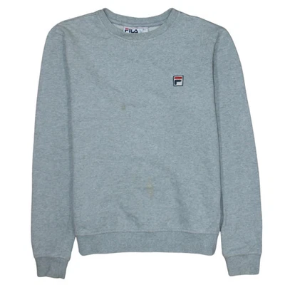 Sudadera Fila Años 90 Ligera Cuello Redondo Pequeña Gris Foto 1 de 4