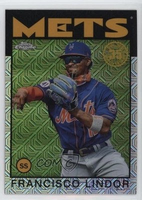 2021 Update Silver Pack 1986 Topps Chrome Baseball Francisco Lindor #86C-26 - Image 1 of 2