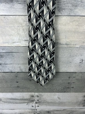 Cocktail Collection Vodka 100% Silk Geometric Tie Made by Stonehenge 56” - Image 1 of 4