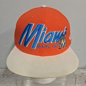 Miami Marlins New Era 9Fifty Cap MLB Orange White Strapback Hat - Picture 1 of 13