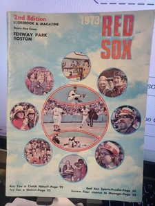1973 BOSTON RED SOX Scorebook Magazine vs. Oakland A's - Unscored - Picture 1 of 1