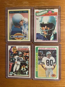 Steve Largent Seahawks Lot (4) Karten mit 1977 Topps Rookie #177 1978 1979 EX A - Bild 1 von 1