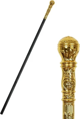 Disfraz de bastón para caminar Spooktacular Creations, bastón de utilería vintage plateado Foto 1 de 4