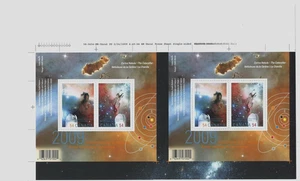 CANADA #2323ci OVERPRINT Souvenir Sheet pair cut from Uncut Sheet UL, Pos. 1,2 - Bild 1 von 3