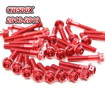 Red CNC Race Spec Engine Bolts For Honda CB500X 13 14 15 16 17 18 19 - Image 1 of 4