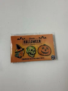 Beistle Vintage Halloween  Pins Enamel Witch Cat Creepy Co. Company Lot - Picture 1 of 3