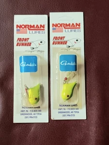 2 Norman Lures Front Runner 1"  Chartreuse Green  - Picture 1 of 1