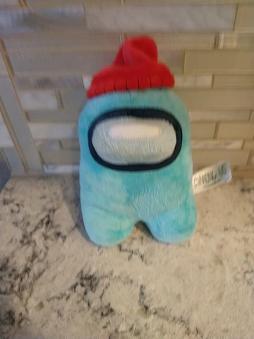 Among Us Blue Crewmate 8" w/ Red Beanie Series 2 Toy Plush Cover
