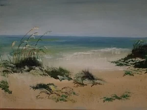 ROSCOE E WALLACE (AMERICAN) EXPRESSIONISM PAINTING ON CANVAS FT WALTON BEACH  - Picture 1 of 8