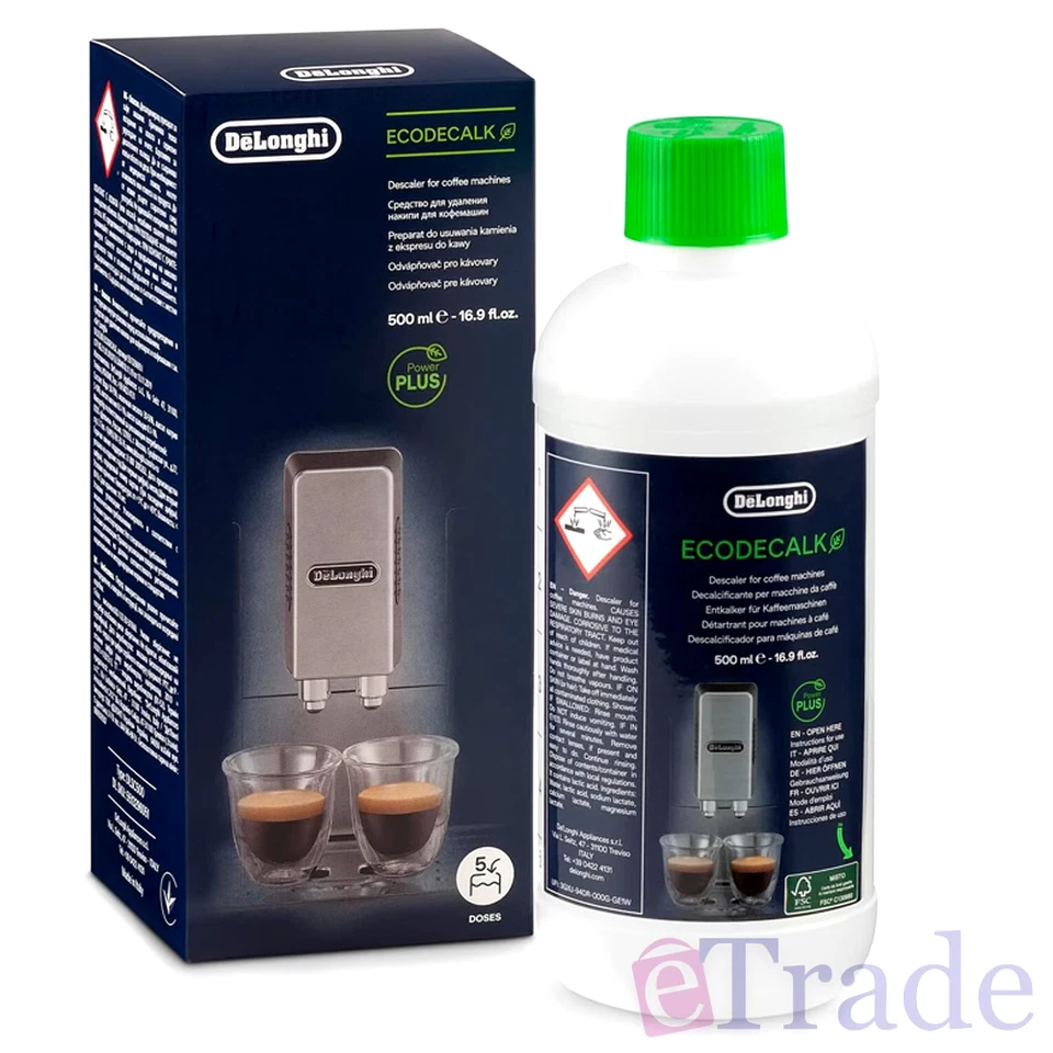 DeLonghi Descaler EcoDecalk Cleaner Espresso Coffee Machine in 500ml Liquid - image 1 of 1