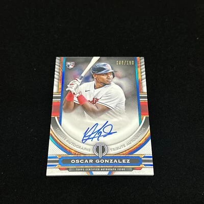 2023 Topps Tribute - Tribute Autographs Blue #TA-OG Oscar Gonzalez /150 (AU, RC) - Image 1 of 4