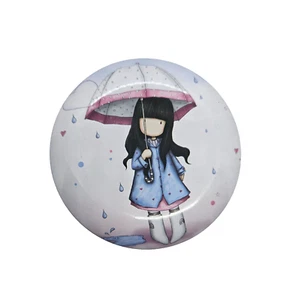 Santoro Gorjuss "Puddles Of Love " 9cm Keepsake Trinket Tin With Lid - Picture 1 of 5