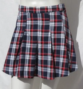 Divided by H&M US XS 4 (Etikett 6) blau rot kariert Plissee Minirock Schulmädchen gebraucht, in einwandfreiem Zustand - Bild 1 von 6