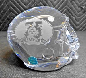 TIFFANY AND CO PITTSBURGH STEELERS NFL FOOTBALL TEAM CRYSTAL HELMET 75TH SEASON - Picture 1 of 9