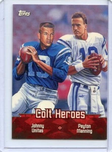 2000 Topps Peyton Manning/Johnny Unitas Indianapolis Colts #TC1 💥💥🎆 Como nuevo - Imagen 1 de 2