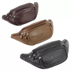 Branco Gürteltasche Bauschtasche schwarz braun oder beige bzw. natur Leder Neu - Bild 1 von 13