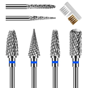 6 Pack Nail Drill Bits for Acrylic Nails, 3/32" Shank Drill Bits for Nails Profe - Picture 1 of 12