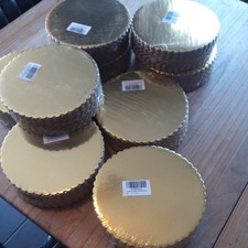 [25pcs] 8' ORO CAKEBOARD torta rotonda, usa e getta schede base CERCHIO Piatto per torta