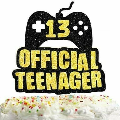 13º Oficial Adolescente Decoración de Pastel Tema de Cumpleaños Videojuego Niño Foto 1 de 4