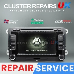 VW CADDY RNS 510 SAT NAV REPAIR SERVICE,SCREEN FAULTS, TOUCH NOT WORKING ETC - Picture 1 of 7