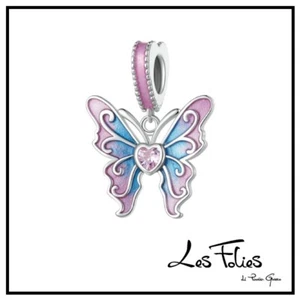 Charm Schmetterling Bunt Herz Pink Silber 925 - Les Folies (Modell Pandora) - Bild 1 von 13