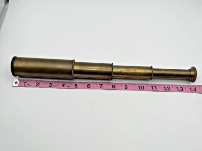 Vintage Brass Spyglass Telescope 14” - Image 1 of 4